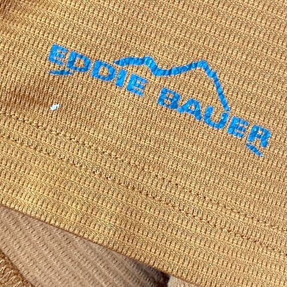 Eddie Bauer Zip Polo Shirt Size XL Orange Short Sleeve Pullover Streetwear - Picture 9 of 11